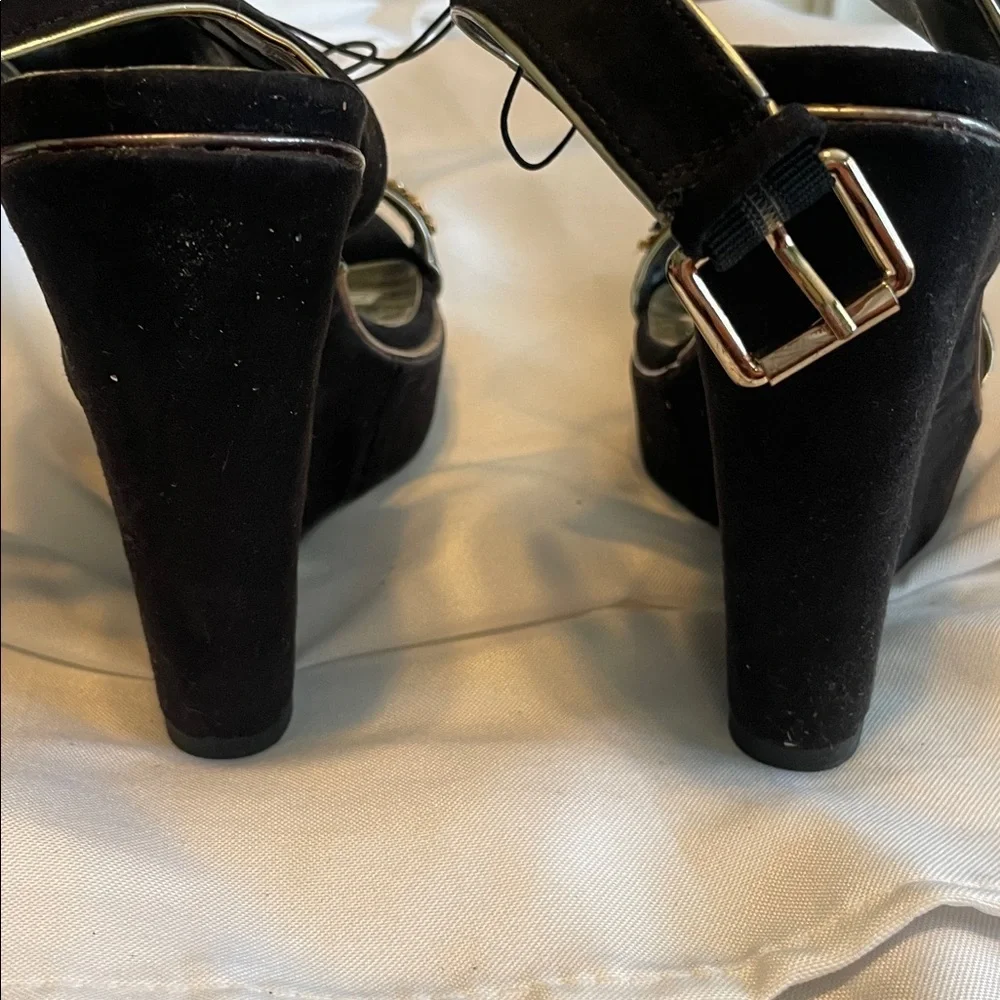 Sbicca Black and Gold Studded Sandals